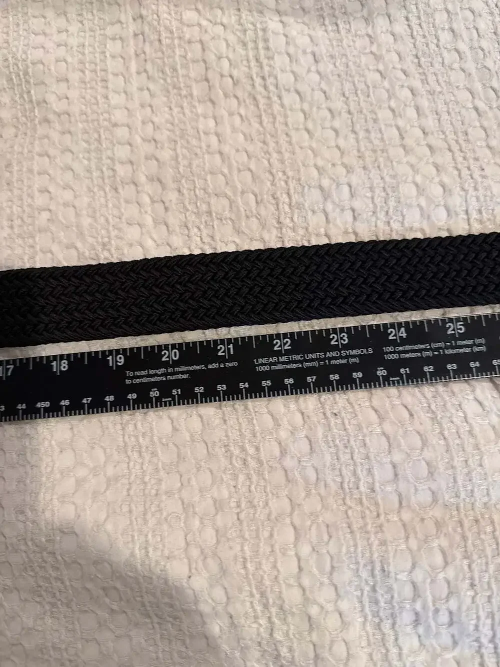 Original Penguin Black Braided Woven Belt Size S 30-32